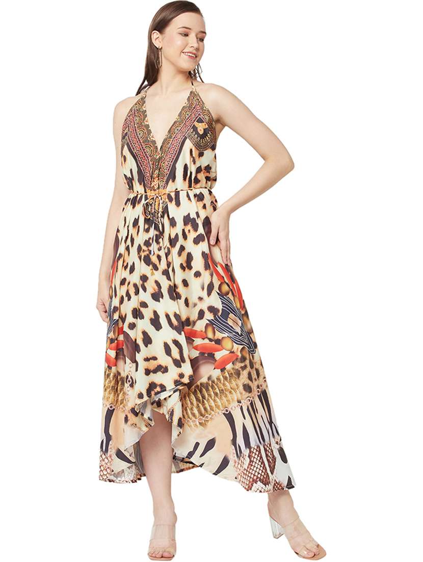 women's high low abstract dress - 19848455 -  Zoom Image - 0