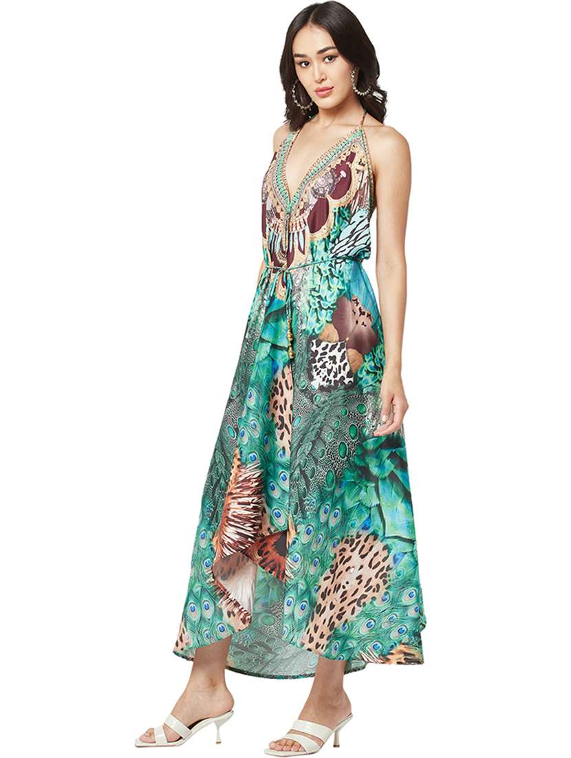 women's high low abstract dress - 19848461 -  Standard Image - 1