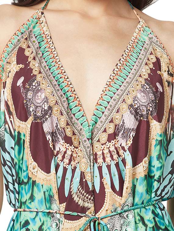 women's high low abstract dress - 19848461 - Standard Image - 4