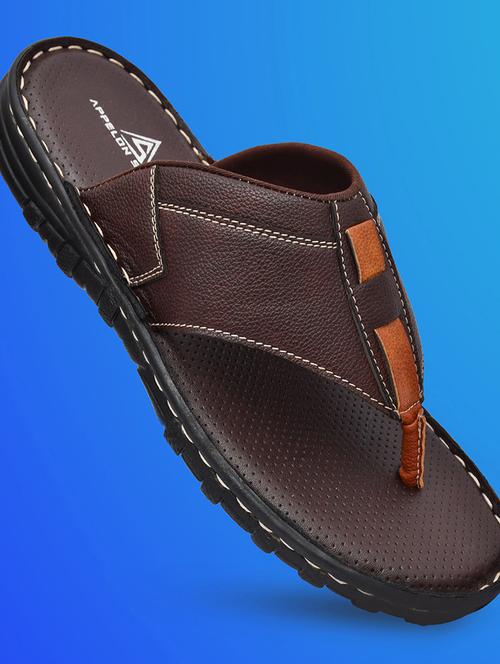 brown slip on flip flop - 19848666 -  Standard Image - 0