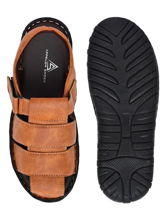 tan synthetic slip on sandal - 19848667 - Standard Image - 4