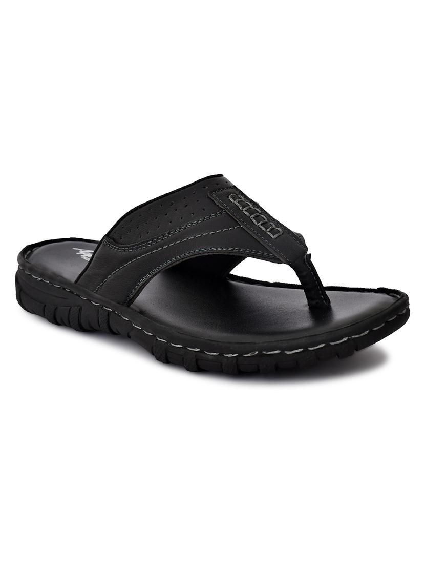 black synthetic slip on flip flop - 19848673 - Standard Image - 1
