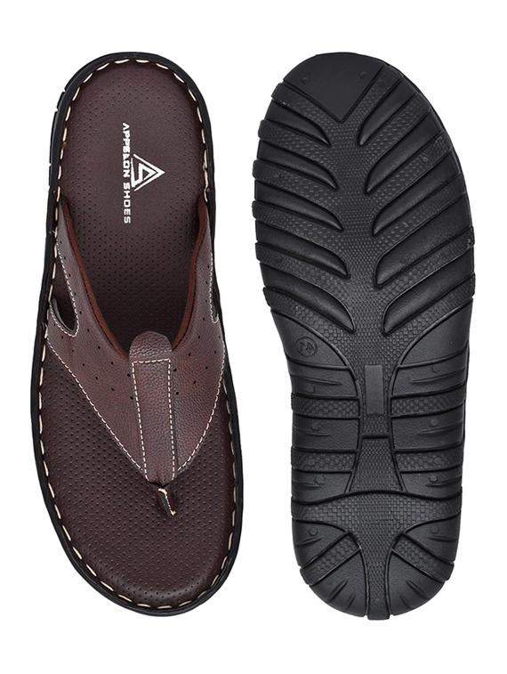 brown synthetic slip on flip flop - 19848681 - Standard Image - 4