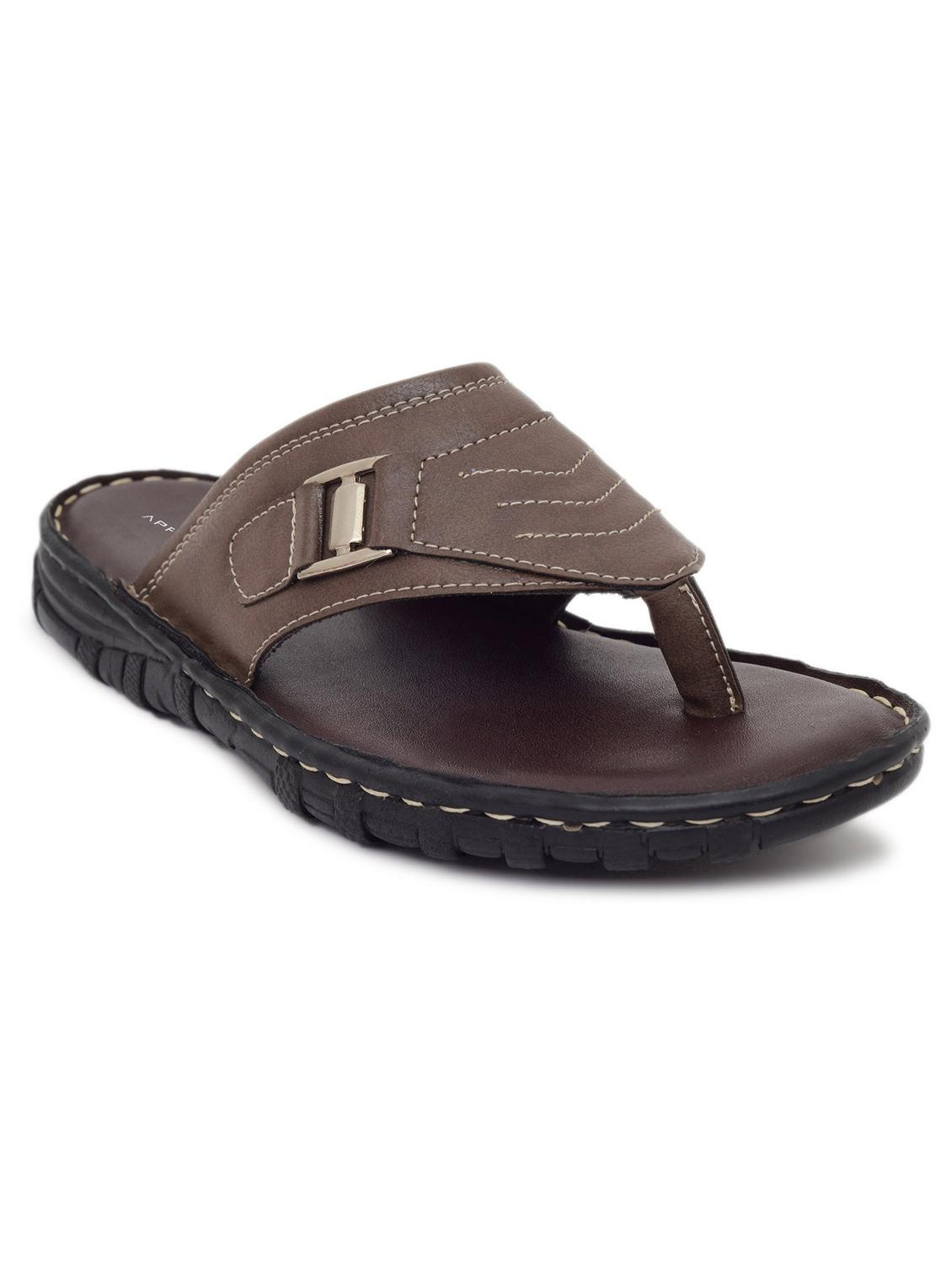 brown synthetic slip on flip flop - 19848683 -  Zoom Image - 0