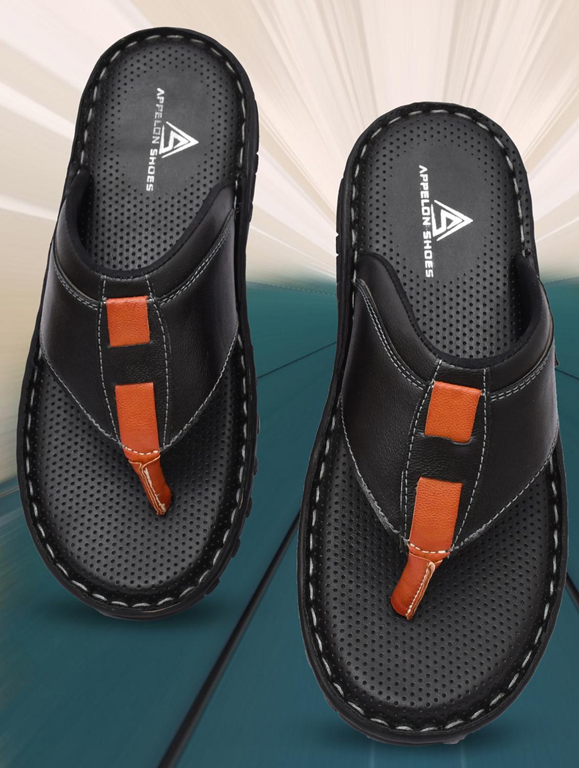 black synthetic slip on flip flop - 19848697 - Zoom Image - 0