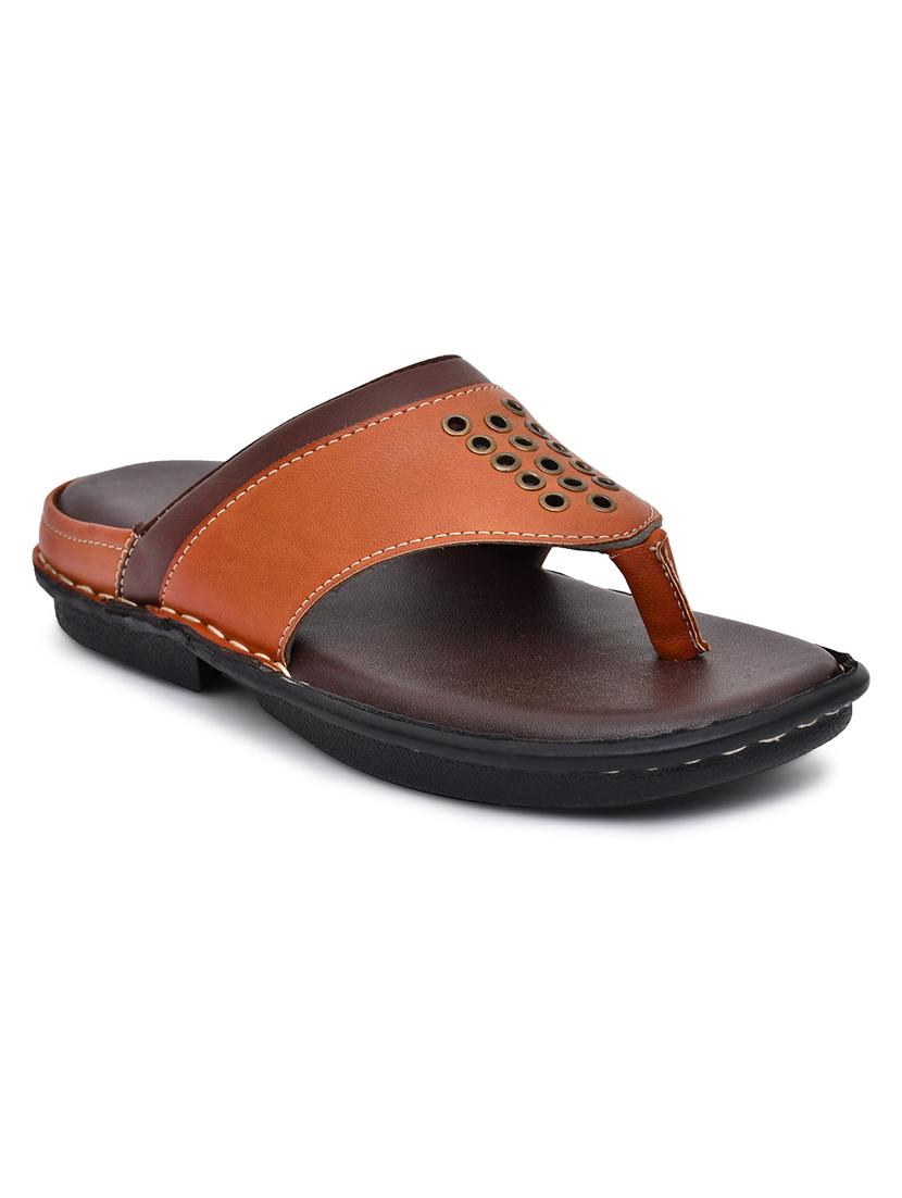 tan synthetic slip on flip flop - 19848711 -  Standard Image - 1