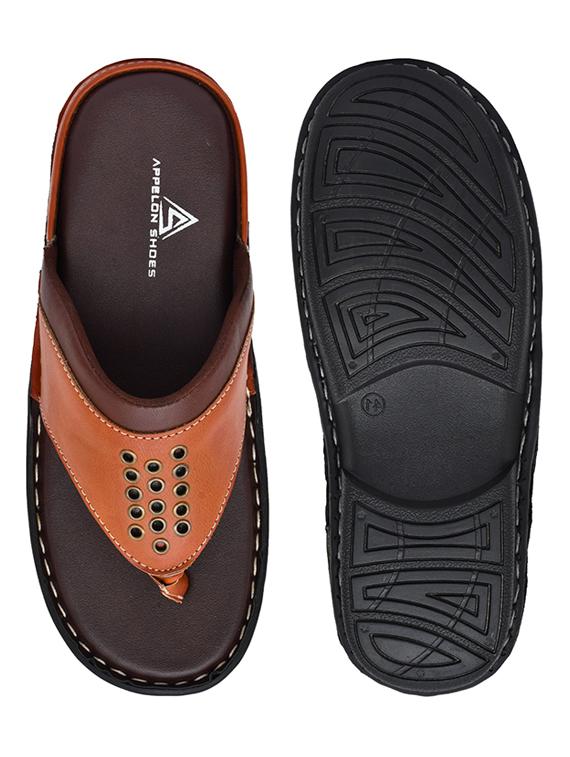 tan synthetic slip on flip flop - 19848711 - Standard Image - 4