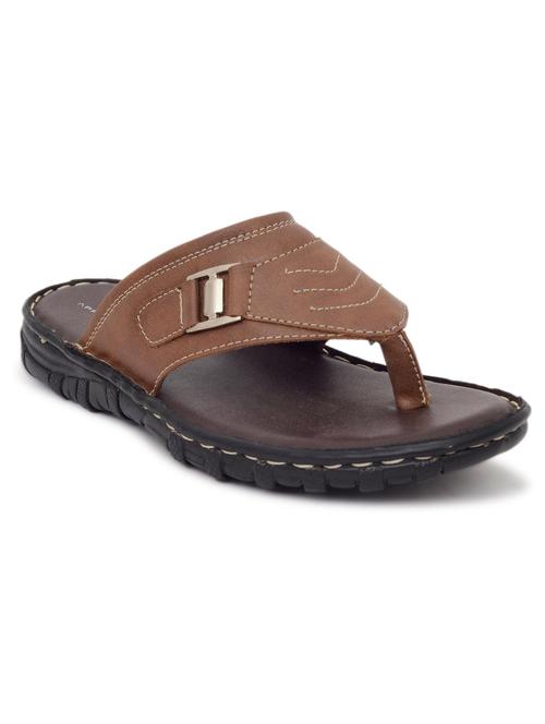 brown synthetic slip on flip flop - 19848719 - Standard Image - 0
