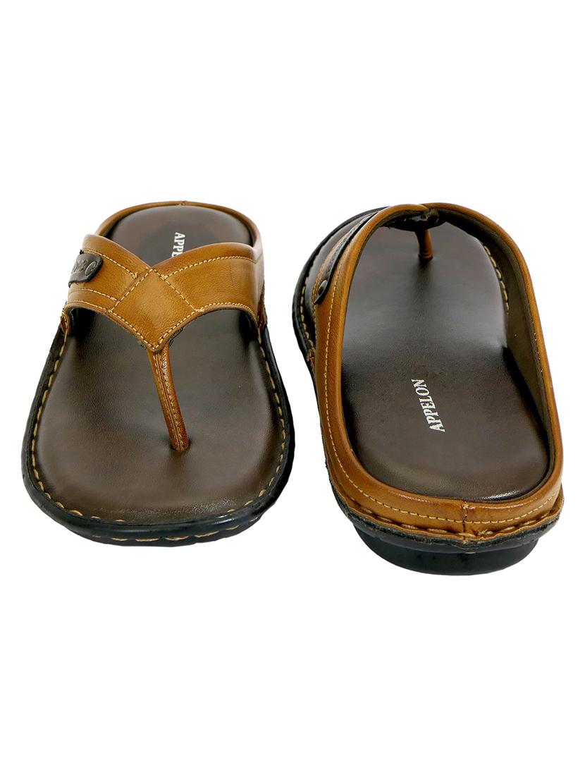 tan synthetic slip on sandals - 19848740 - Standard Image - 4