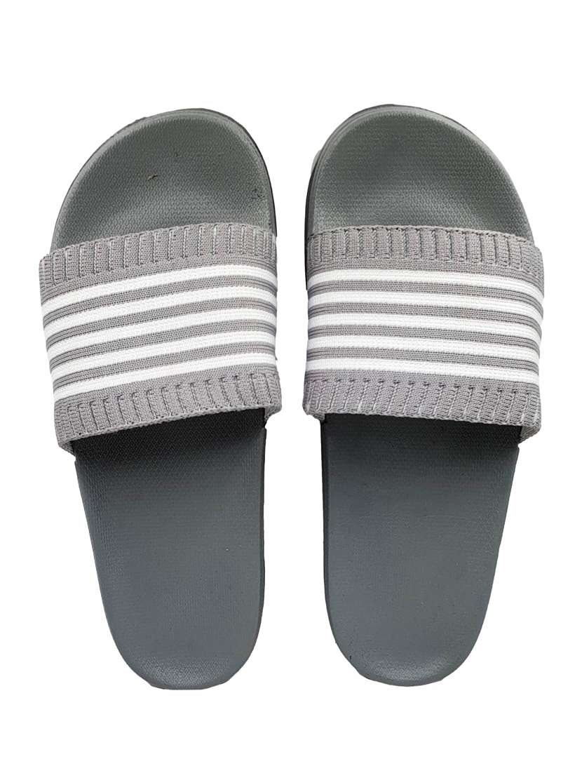grey striped slider for women - 19849399 - Standard Image - 4