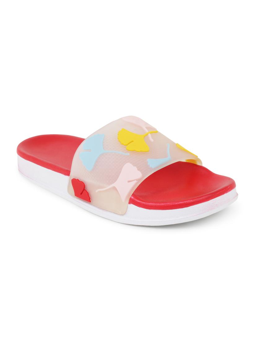 transparent gobi red flip flop for women - 19849497 - Standard Image - 1
