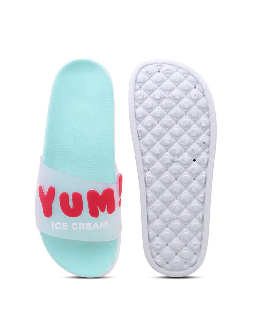 transparent icecream blue flip flop for women - 19849518 -  Standard Image - 4