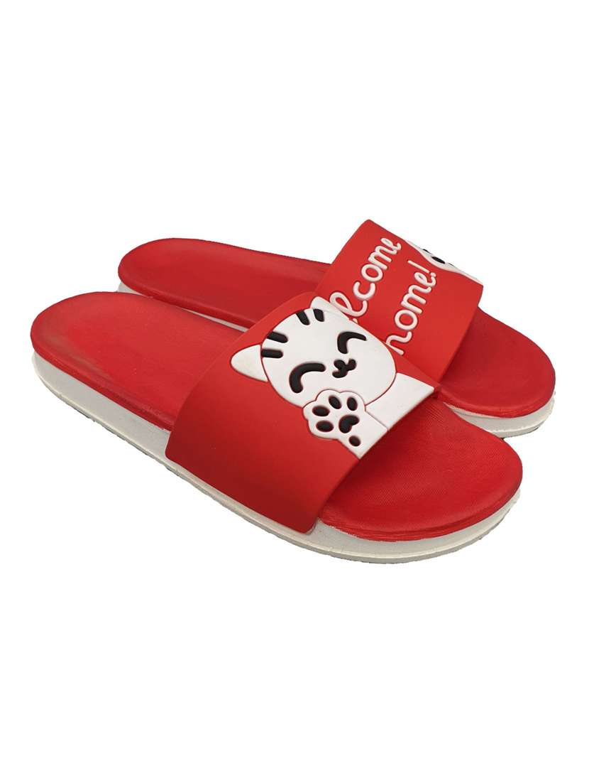 welcome red flip flop for women - 19849559 -  Standard Image - 1