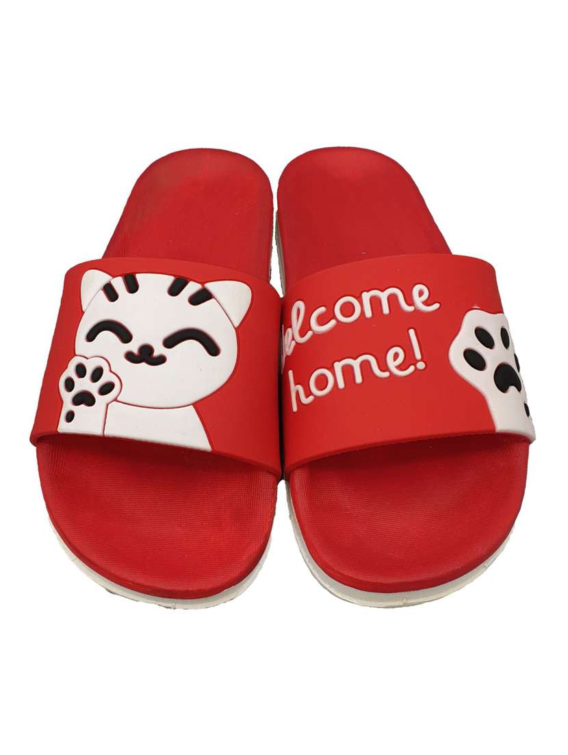 welcome red flip flop for women - 19849559 -  Standard Image - 4