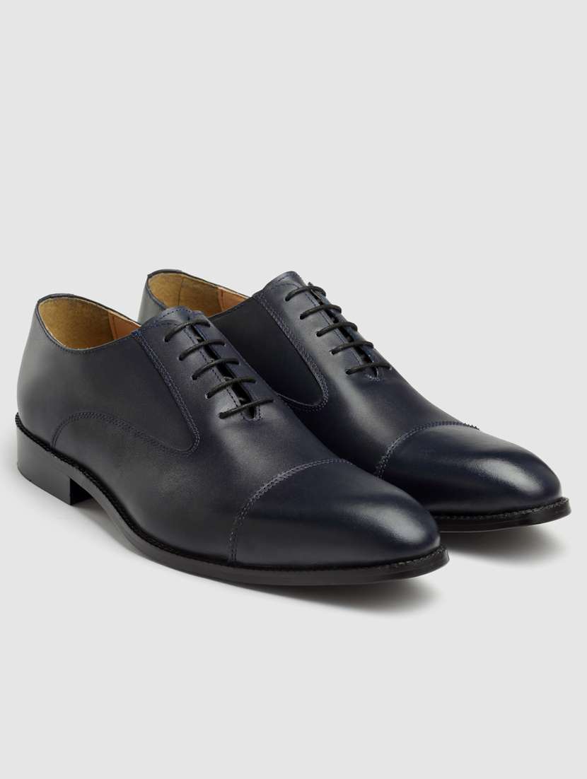 navy lace-up oxford shoes - 19850172 -  Standard Image - 1