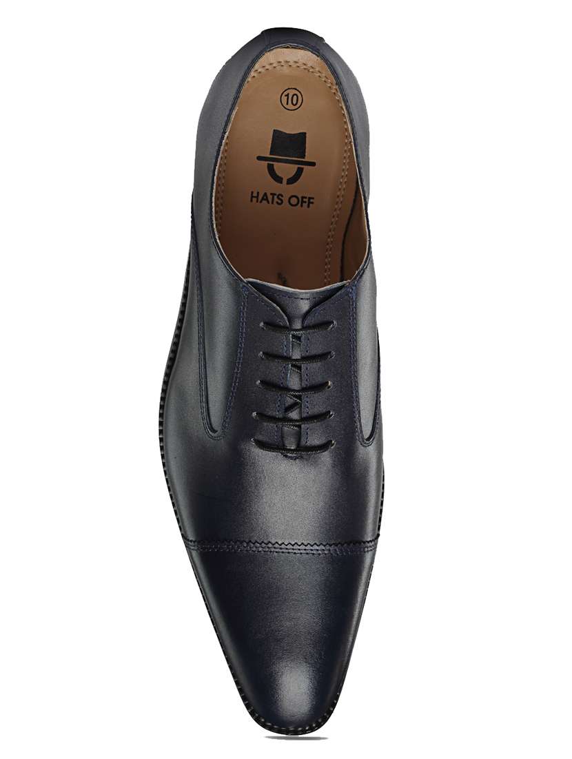 navy lace-up oxford shoes - 19850172 -  Standard Image - 4