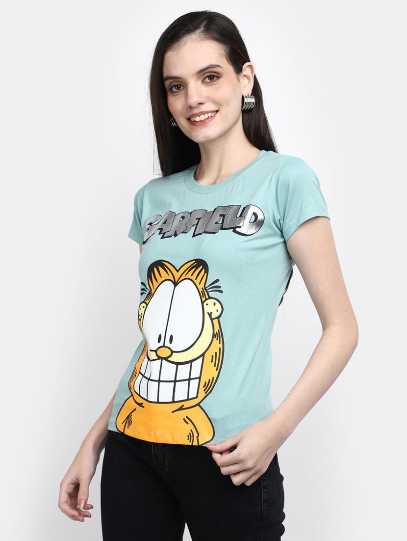 women's front print round neck t-shirt - 19850260 -  Standard Image - 1