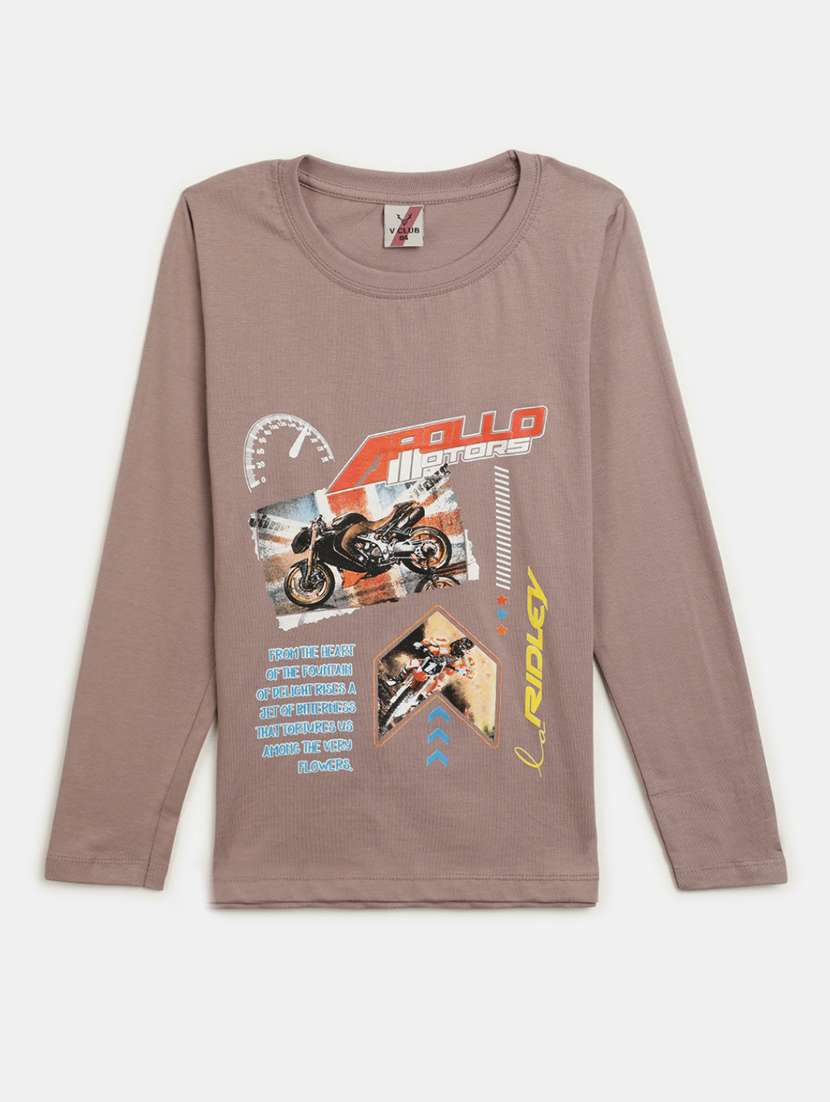 boys printed round neck t-shirt