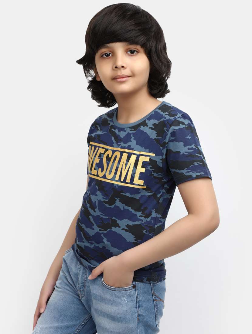 boys printed round neck t-shirt - 19850393 -  Standard Image - 1