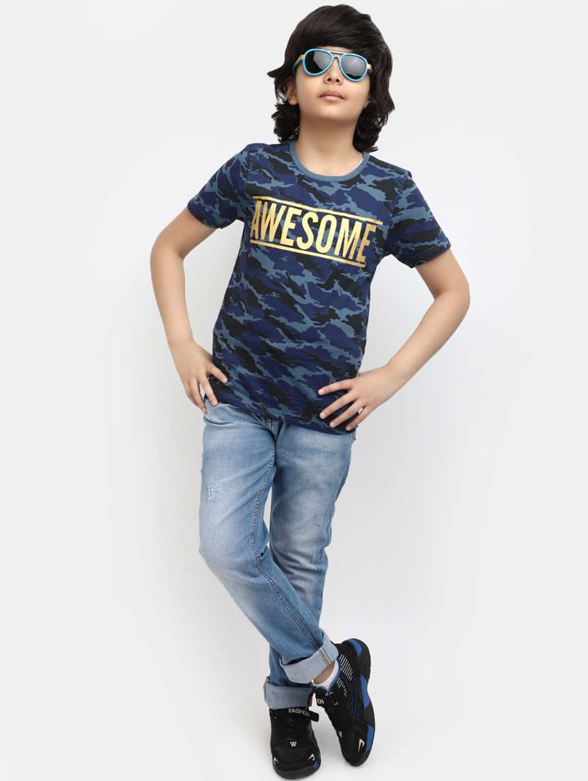 boys printed round neck t-shirt - 19850393 -  Standard Image - 4