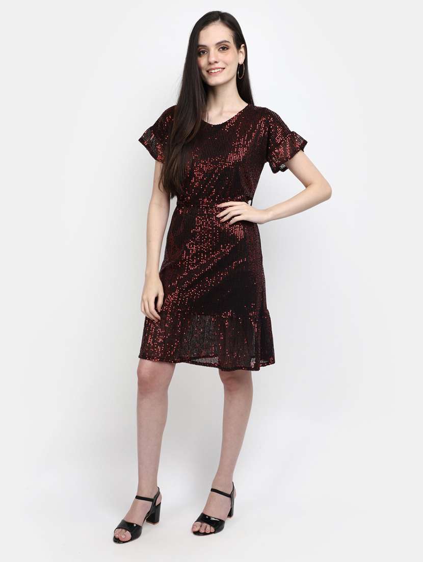 women's tiered sequined dress - 19853016 -  Standard Image - 1