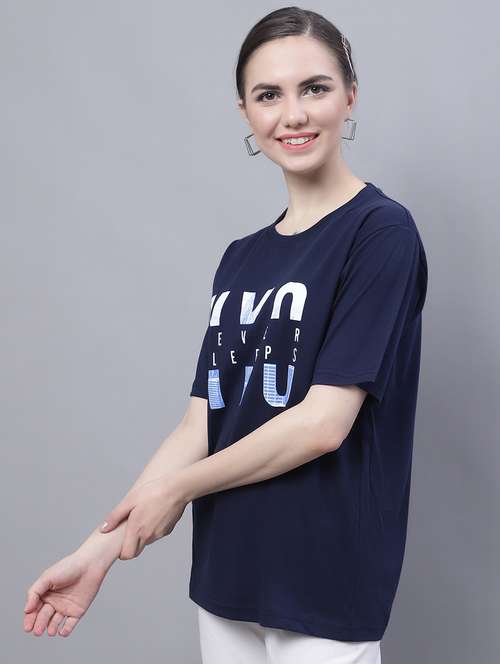 women's front print round neck t-shirt - 19853025 -  Standard Image - 0