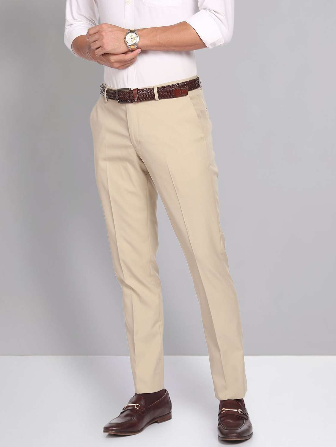 mid rise solid formal trouser - 19853767 -  Standard Image - 1