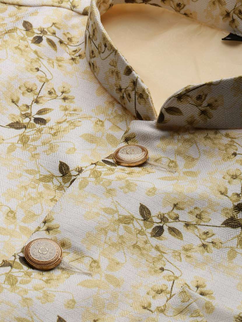 white cotton nehru jacket - 19855897 -  Standard Image - 6