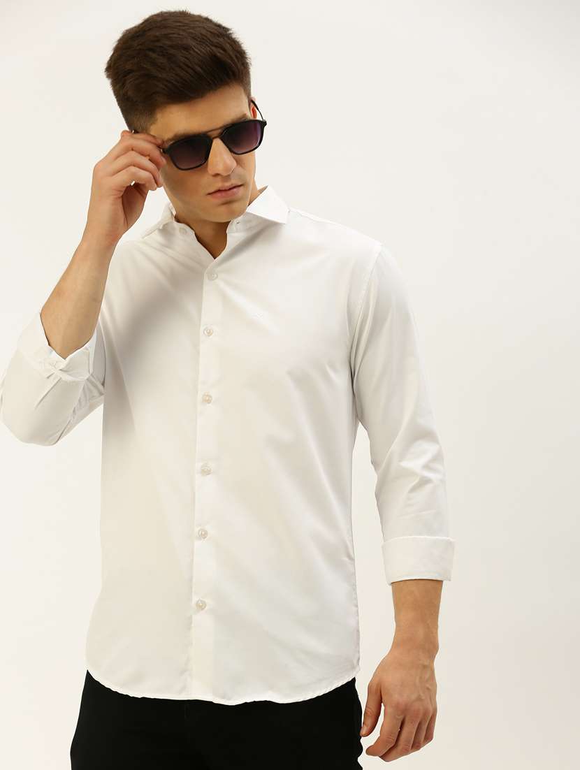 mens solid casual shirt - 19855941 -  Standard Image - 1