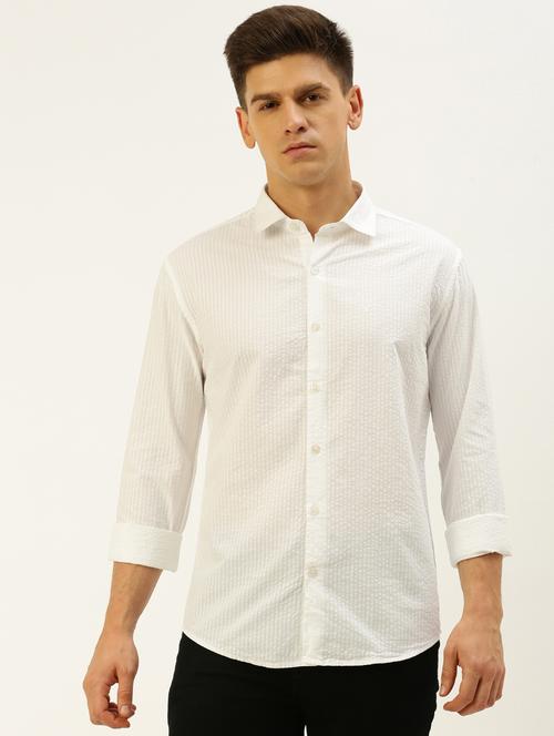 white cotton casual shirt - 19855944 -  Standard Image - 0