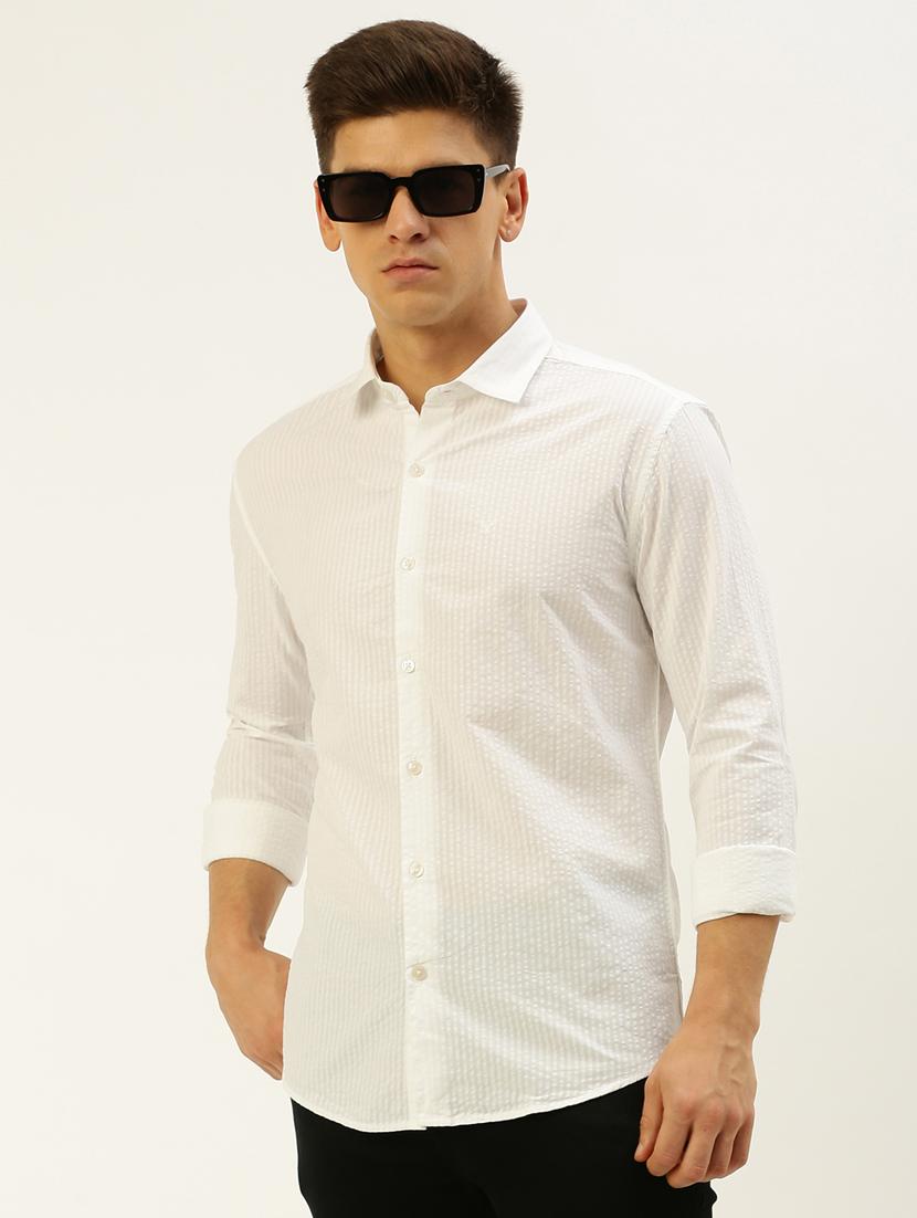 white cotton casual shirt - 19855944 -  Standard Image - 1