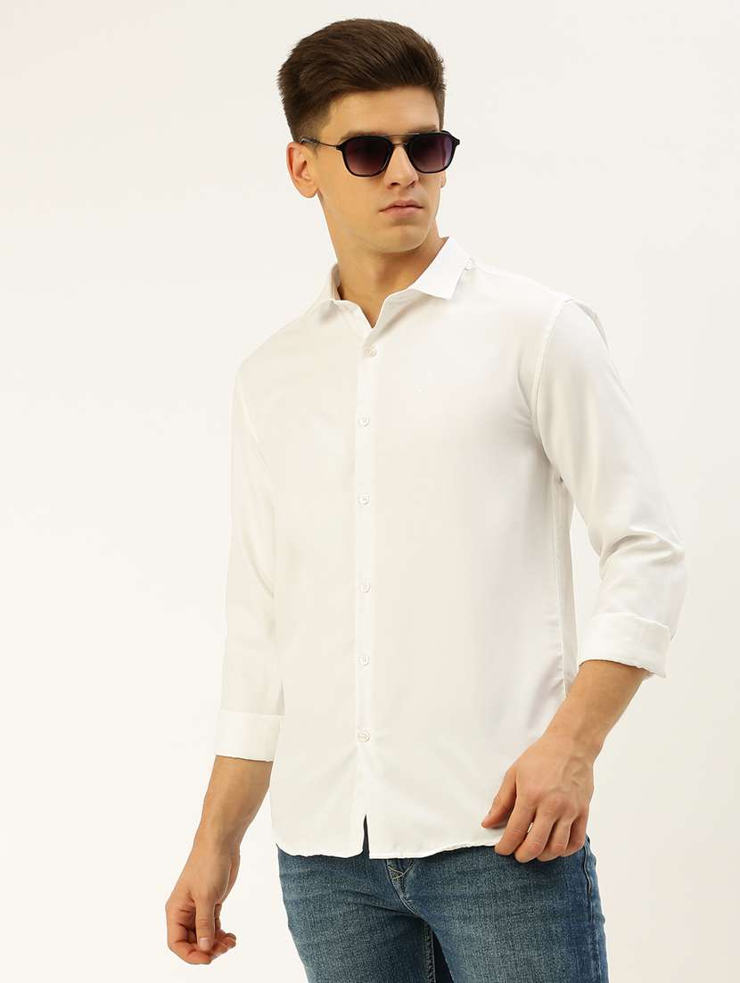 white cotton casual shirt - 19855951 -  Standard Image - 1