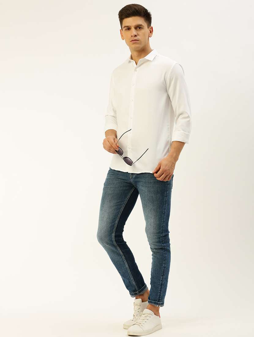 white cotton casual shirt - 19855951 -  Standard Image - 4