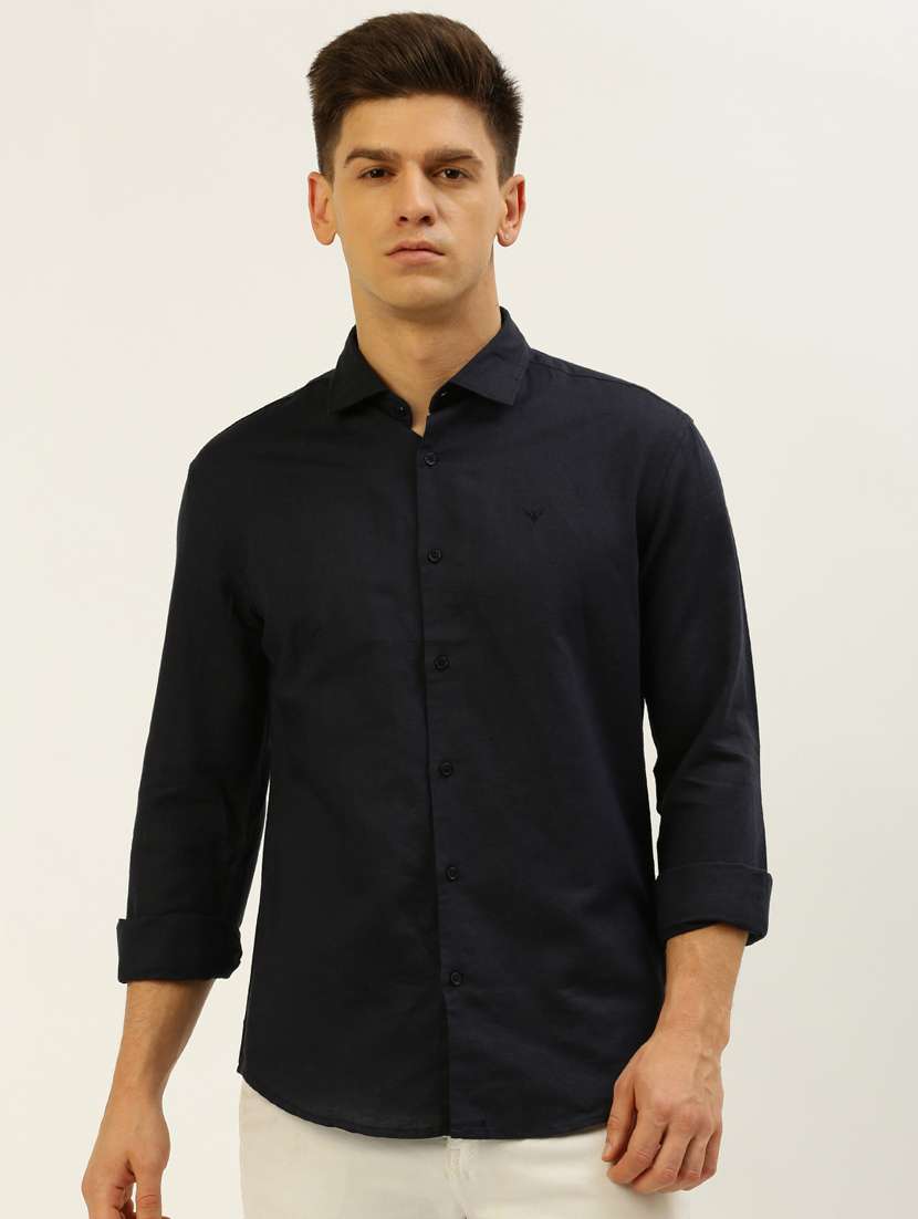 mens solid casual shirt