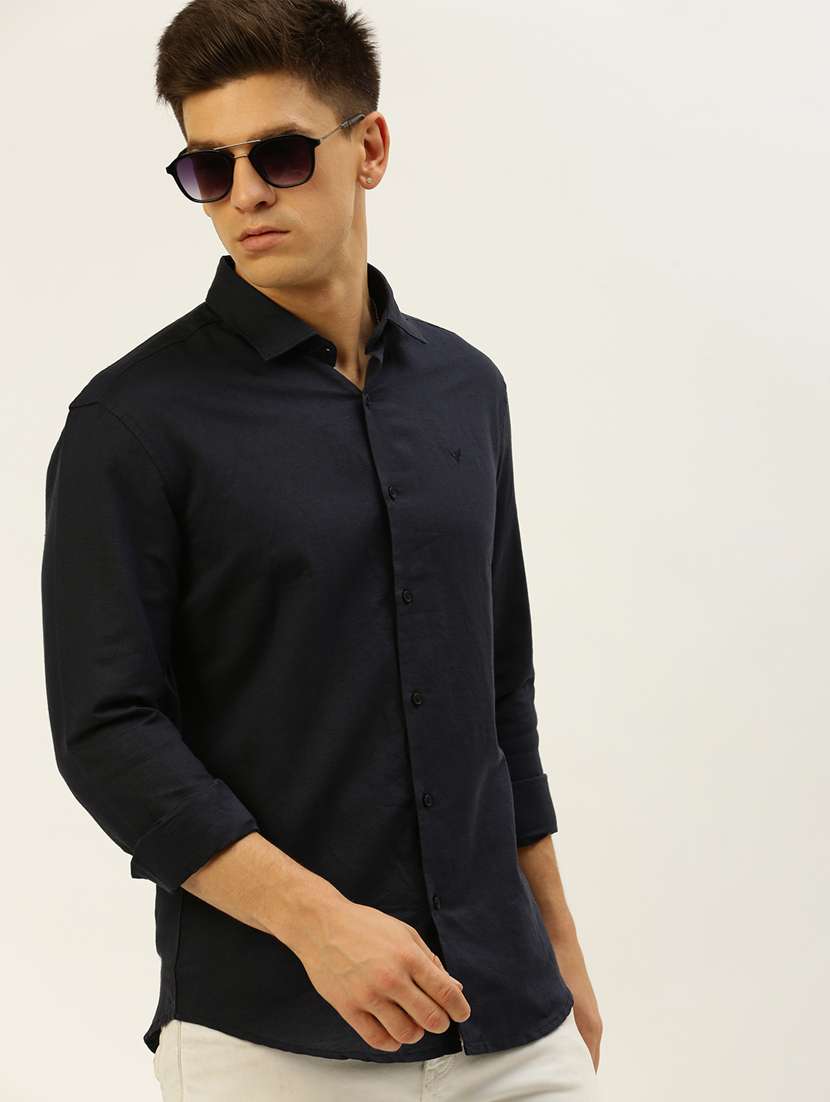 mens solid casual shirt - 19855958 - Standard Image - 1