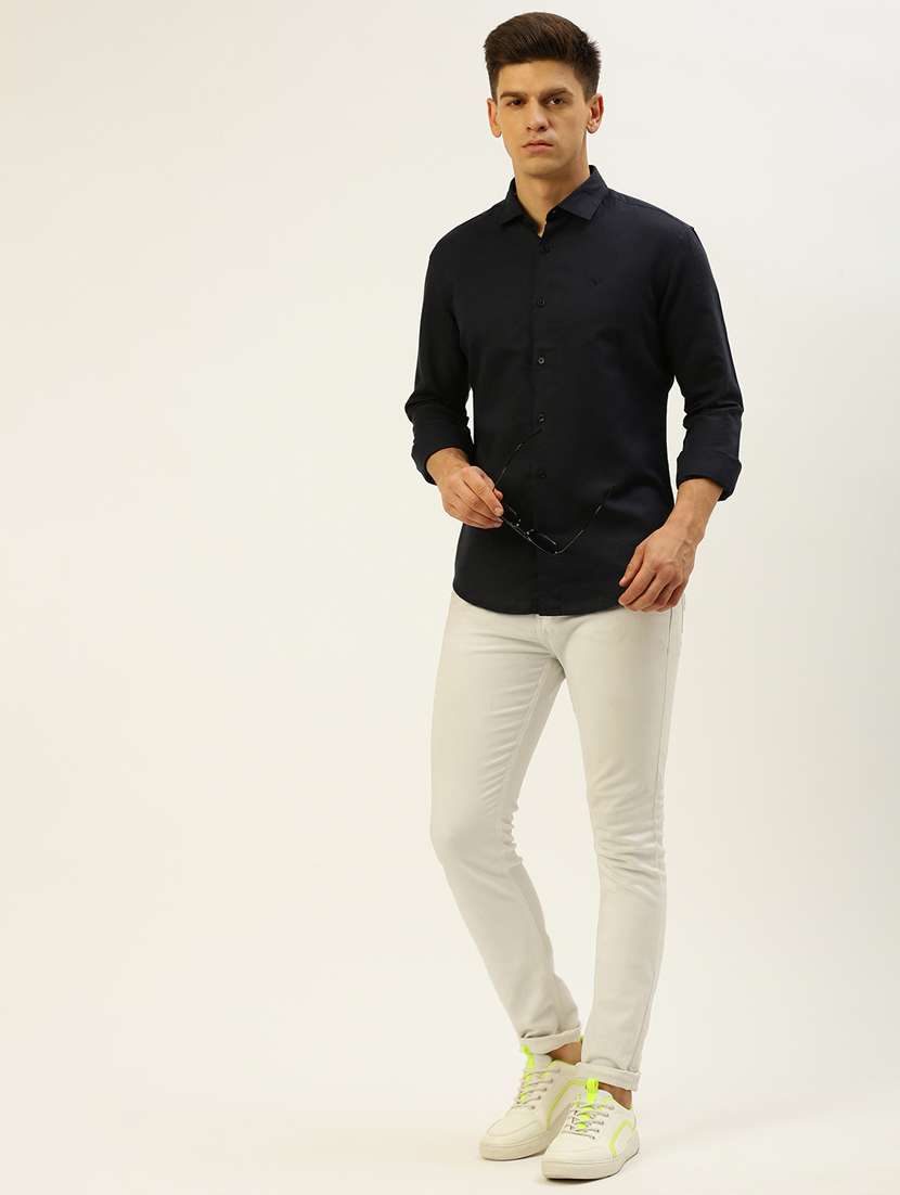 mens solid casual shirt - 19855958 - Standard Image - 4