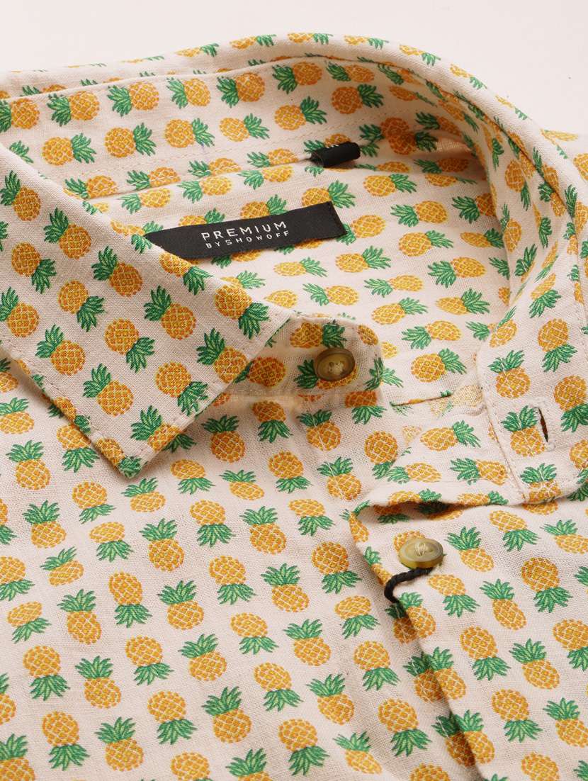 men printed long sleeve regular fit casual shirt - 19855965 -  Standard Image - 6