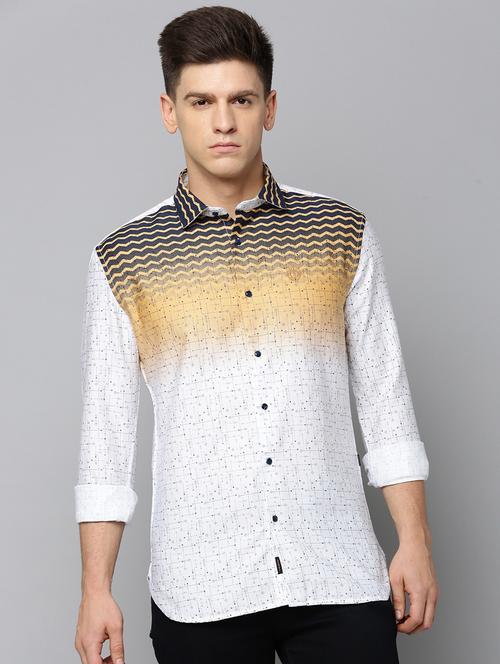 mens printed casual shirt - 19855976 - Standard Image - 0