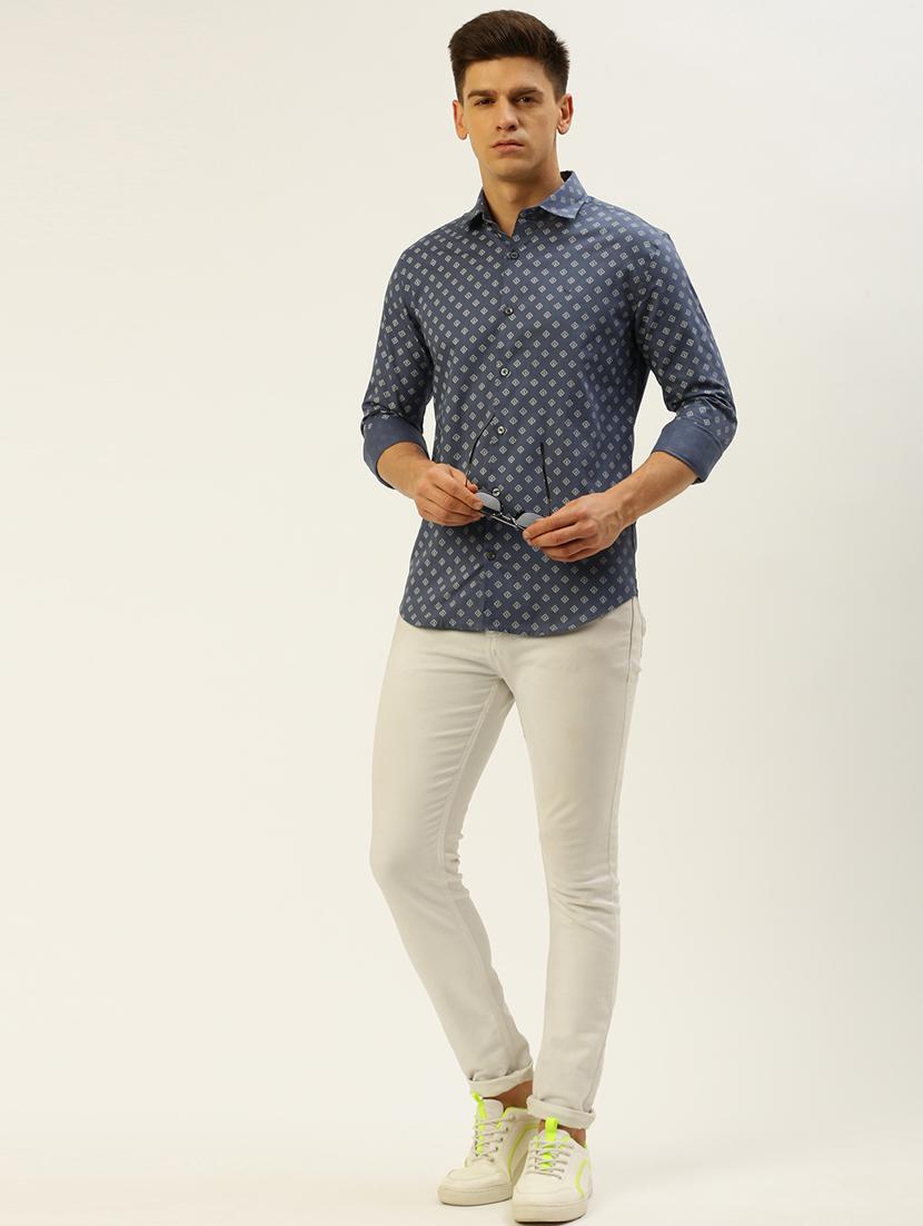 mens geometric casual shirt - 19856009 - Standard Image - 4