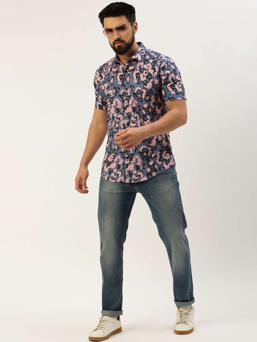 mens florals casual shirt - 19856018 - Standard Image - 4