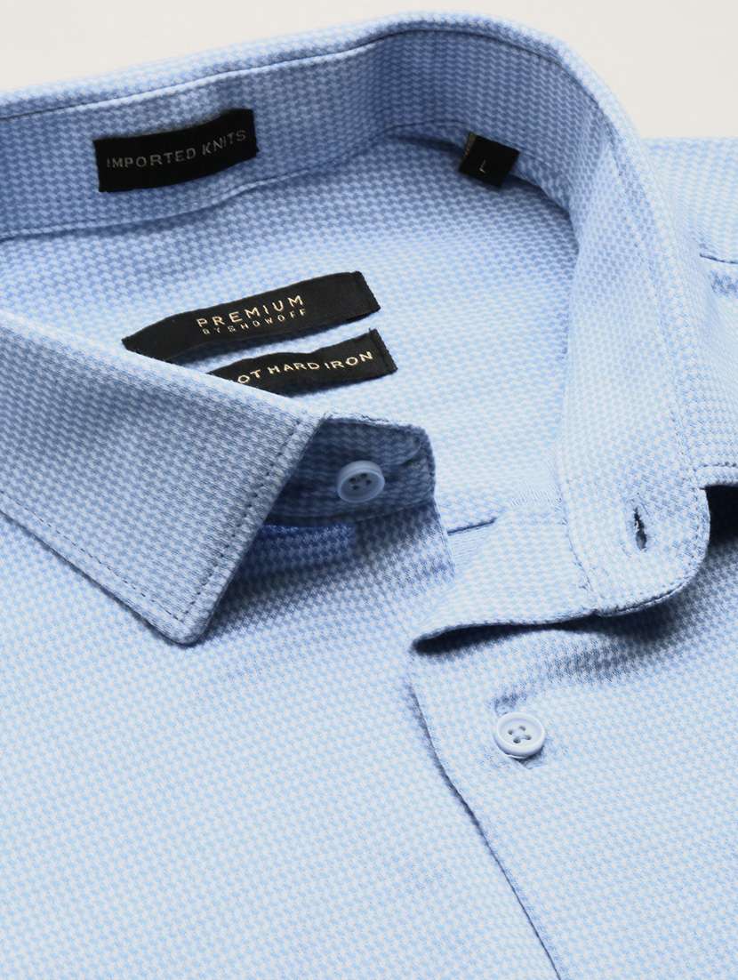 mens self design casual shirt - 19856021 -  Standard Image - 6