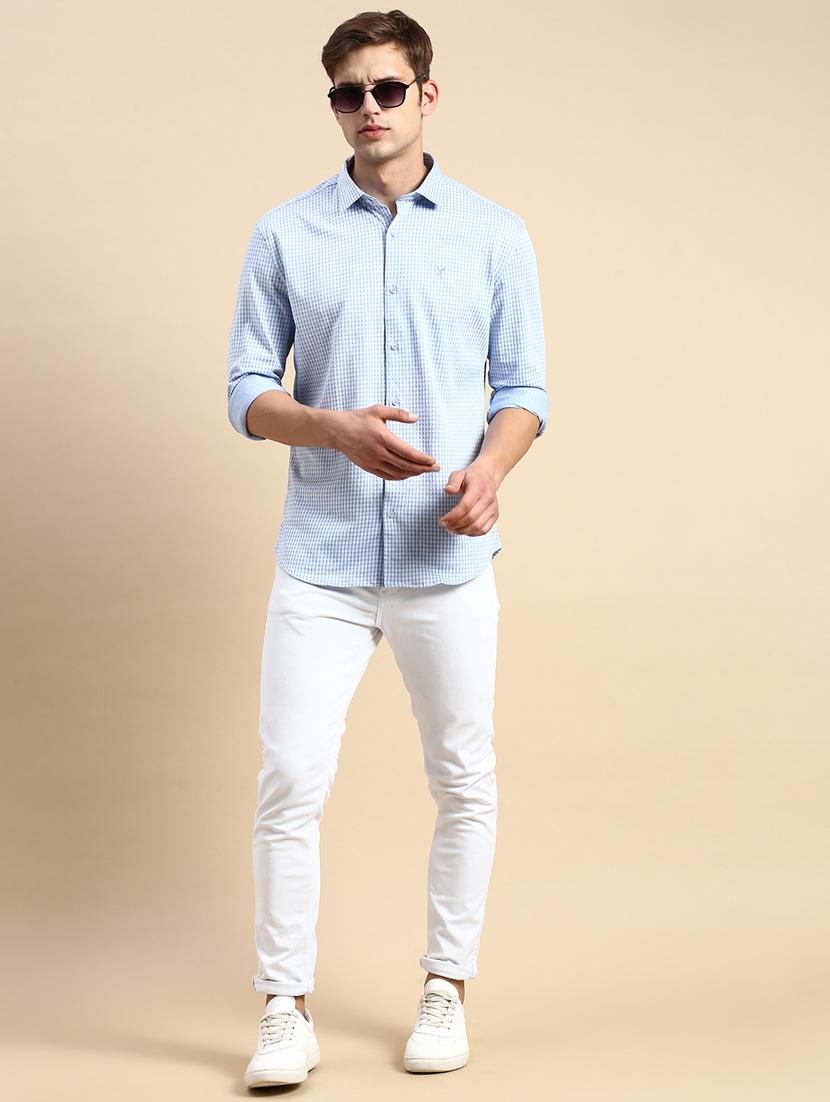 mens checks casual shirt - 19856024 - Standard Image - 4