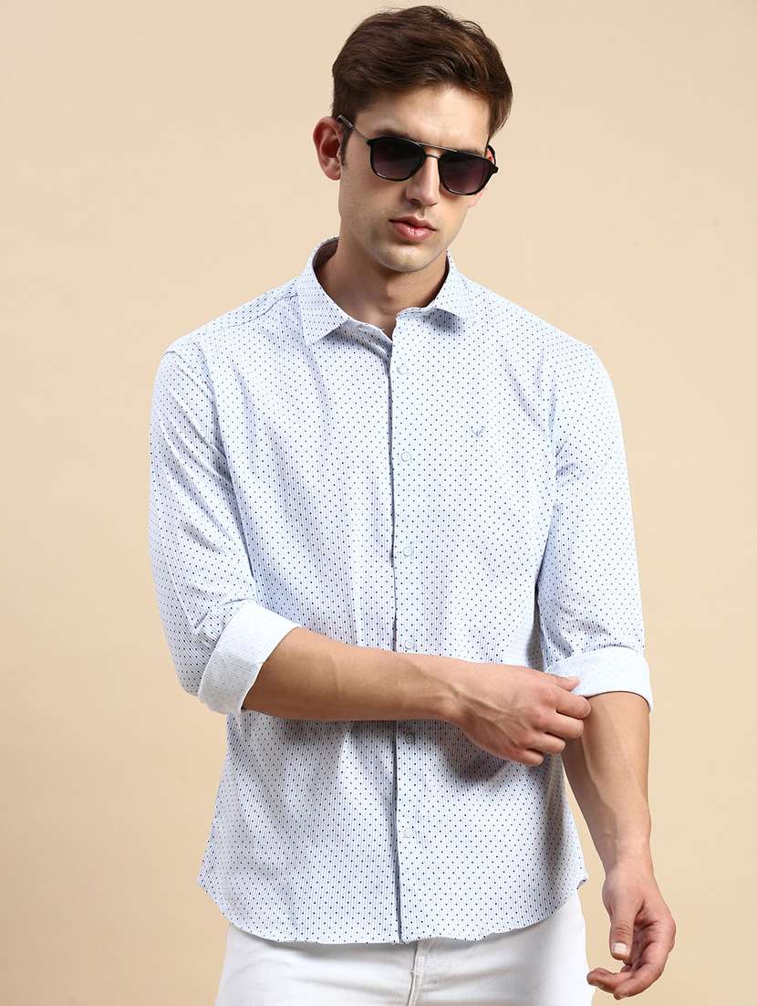 mens polka dots casual shirt