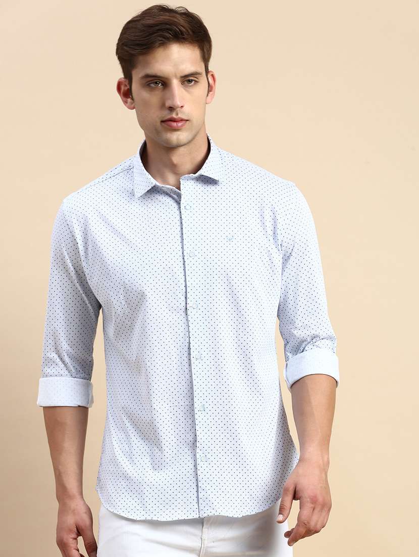 mens polka dots casual shirt - 19856029 - Standard Image - 1