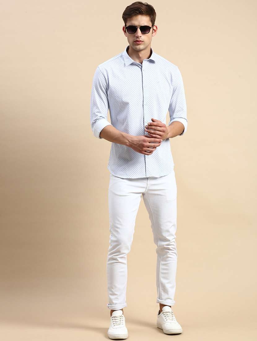 mens polka dots casual shirt - 19856029 - Standard Image - 4