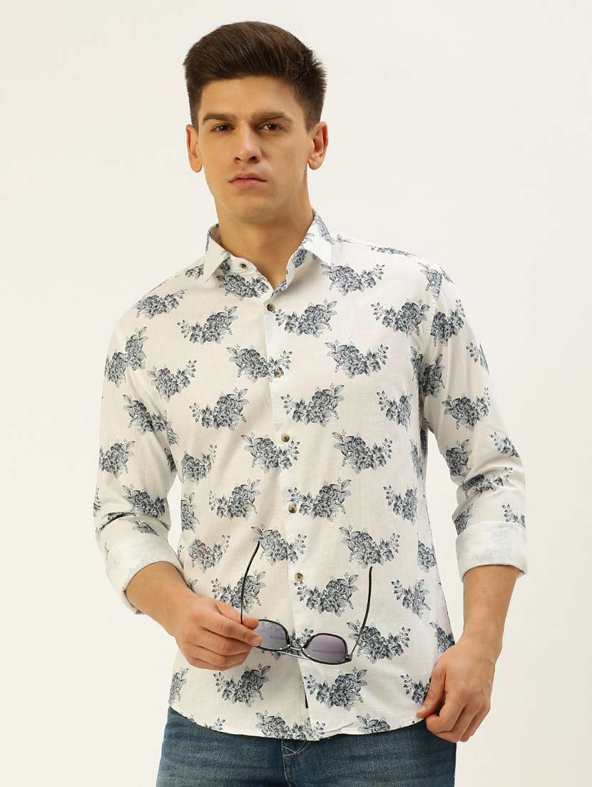 mens florals casual shirt - 19856042 - Standard Image - 1