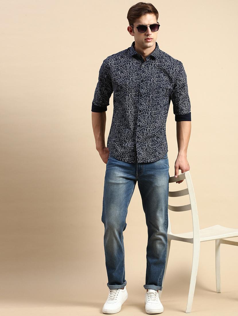 mens printed casual shirt - 19856045 - Standard Image - 4