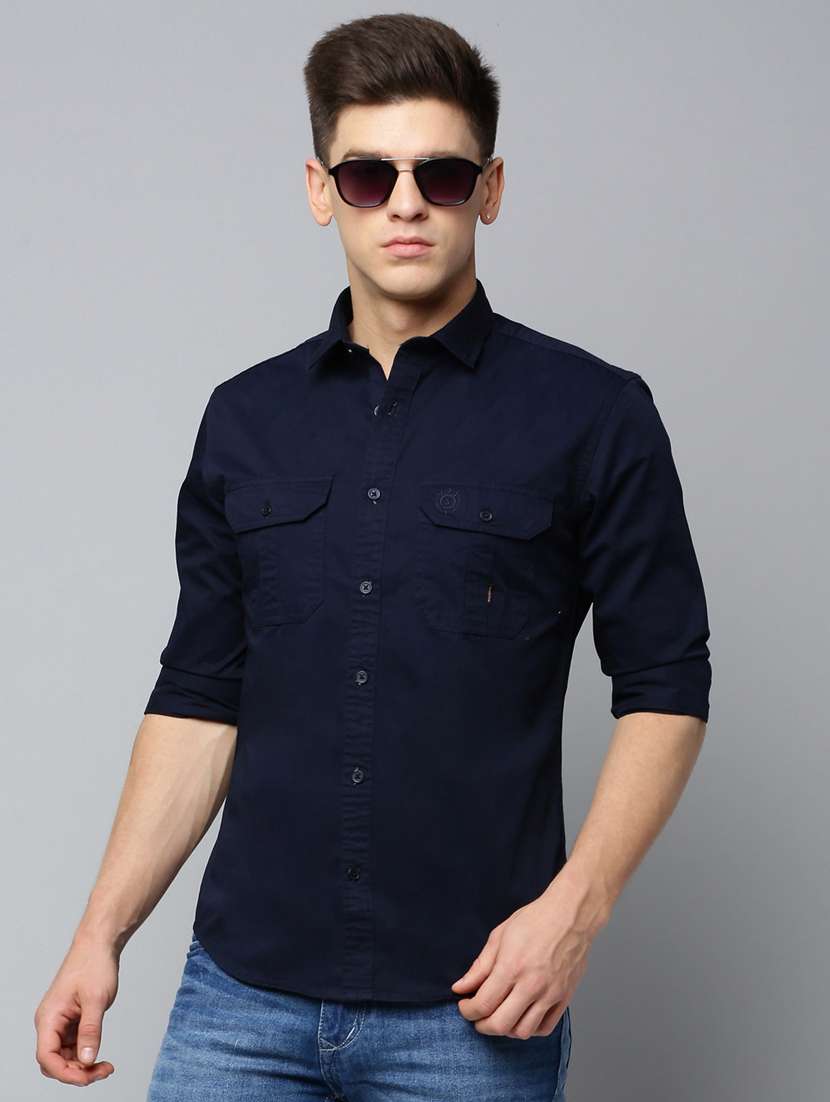 mens solid casual shirt - 19856066 -  Standard Image - 1