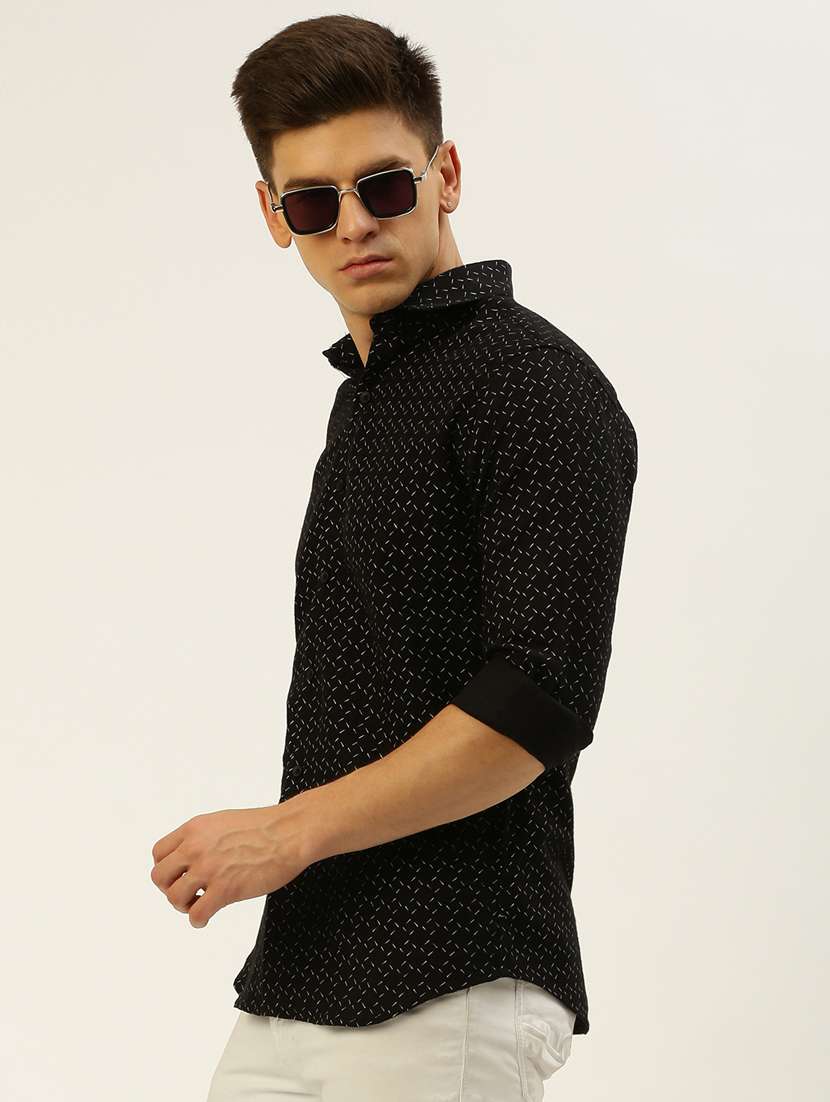 black cotton casual shirt - 19856080 -  Standard Image - 1