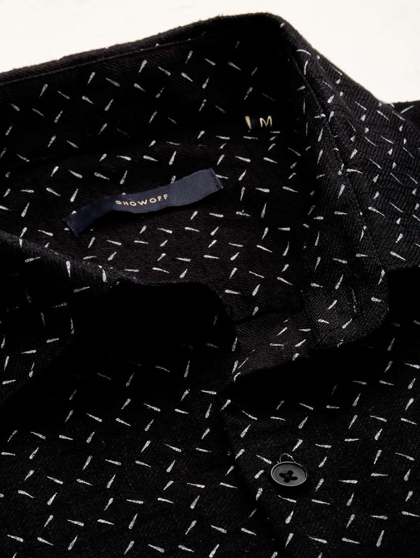 black cotton casual shirt - 19856080 -  Standard Image - 6